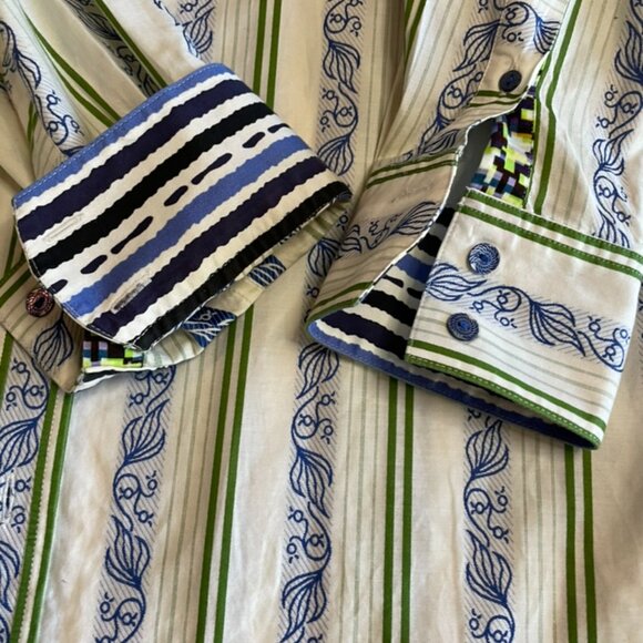 Vintage Robert Graham LS Shirt Medium Classic - Picture 7 of 9